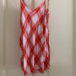 GAP Red and white plaid tank top